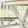 Tuinmeubelset Zitgroep 7 delig Tafel Met 6 Stapelbare Stoelen Houtlook Aluminiumframe Teak