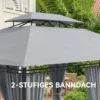 Tuinpaviljoen, Buitenpaviljoen Met Gordijnen, Geventileerd Dak, Donkergrijs