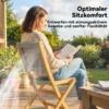 Tuinstoelen 2 Stuks FSC Klapstoel Met Ademende Zitting Aangename Zithoogte Van Massief Hout & Polyrattan