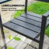 Tuinstoelen 4 delige Set Stapelbare Terrasstoelen Met Lamellenontwerp Armleuningen 52 X 51 X 90 Cm Zwart