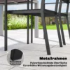 Tuinstoelen 4 delige Set Stapelbare Terrasstoelen Met Lamellenontwerp Armleuningen 52 X 51 X 90 Cm Zwart