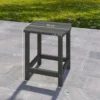 Tuintafel, Weerbestendige Balkontafel Gemaakt Van HDPE, Eettafel Buitencampingtafel Voor Tuin Terras Balkon 48x37x46 Cm Grijs