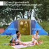 Tunneltent, 2000mm Waterafstotend Kampeertent Voor 4 6 Personen, Met 2 Slaapkamers Woonruimte Draagtas Grijs+Blauw