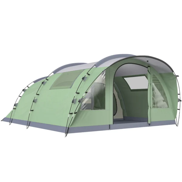 Tunneltent 4 Personen Familietent Met 2 Slaapcabines Voortent 4 Ramen Grondzeil Sta Hoogte 3000 Mm Waterkolom