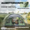 Tunneltent 4 Personen Familietent Met 2 Slaapcabines Voortent 4 Ramen Grondzeil Sta Hoogte 3000 Mm Waterkolom