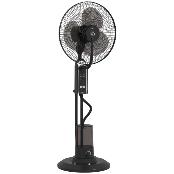 Ventilator Met Waterkoeling, Luchtbevochtiger, 10° Kantelbaar 70° Oscillerend 3 Snelheidsniveaus 75W, Zwart