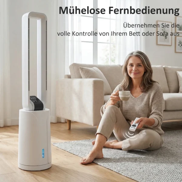 Verdampingsluchtkoeler Met Afstandsbediening, 15 uurs Timer, Koelblok Voor Thuis En Kantoor, Wit