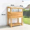 Verhoogde Houten Plantenbak Met Vroegbeetopzetstuk, Opklapbare Deksel, Rek, Vliesstof, Ergonomisch