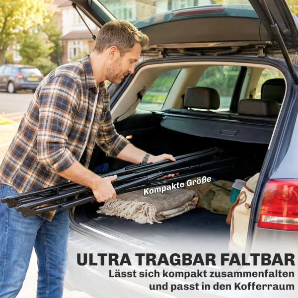 Verstelbaar, Opvouwbaar, Draagbaar Hangmatframe Voor Hangmat Met Draagtas 290x78x100 Cm Zwart