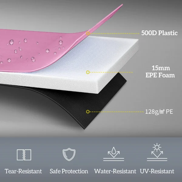 Vervangende Randafdekking Voor Trampoline, Waterdicht, Scheurbestendig, Ø244 Cm, Roze