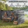 Vouwbare Windscherm Camping Zichtscherm Met Spanlijnen, Grondhaken, Draagtas Voor Camping Tuin 480 X 120 Cm Donkergrijs