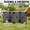 Vouwbare Windscherm Camping Zichtscherm Met Spanlijnen, Grondhaken, Draagtas Voor Camping Tuin 480 X 120 Cm Donkergrijs