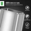 Vuilnisbak Met 2x20L Vakken, Soft Close deksel, Vingerafdrukbestendig, Roestvrij Staal, Zilver