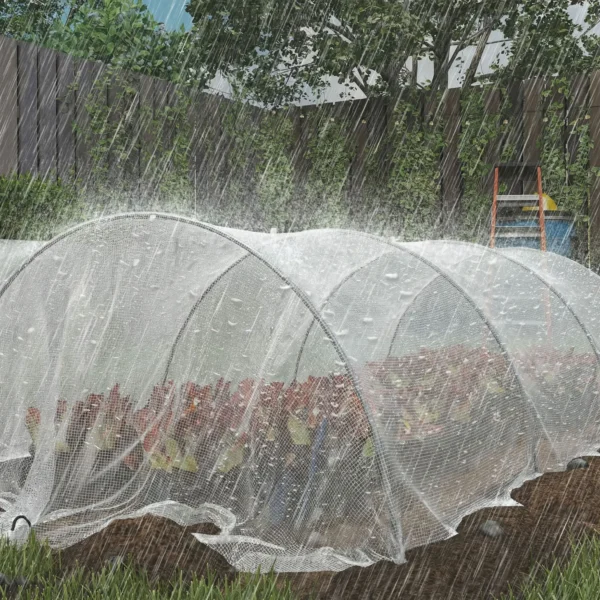 Waterdichte Afdekzeil 4 X 6 M 140g/m² Geweven Zeil Robuuste Scheurbestendige UV stabiele Beschermzeil Met Versterkte Ogen Wit