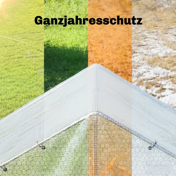 Waterdichte Afdekzeil 4 X 6 M 140g/m² Geweven Zeil Robuuste Scheurbestendige UV stabiele Beschermzeil Met Versterkte Ogen Wit