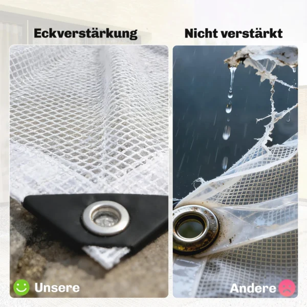 Waterdichte Afdekzeil 4 X 6 M 140g/m² Geweven Zeil Robuuste Scheurbestendige UV stabiele Beschermzeil Met Versterkte Ogen Wit