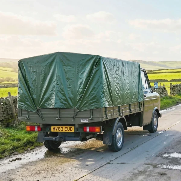 Waterdichte Afdekzeil 4 X 6 M 90g/m² Geweven Zeil Scheurbestendig UV stabiel Met Versterkte Ogen UV stabiel Groen