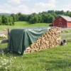 Waterdichte Afdekzeil 4 X 6 M 90g/m² Geweven Zeil Scheurbestendig UV stabiel Met Versterkte Ogen UV stabiel Groen