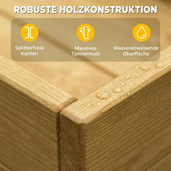 Zandbak 2 delig 150x90cm Houten Zandbak Met Zitbank Opslagruimte Kachel Uitneembare Wastafel Abacus Kralen Geel