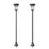 Zonnelantaarn 2 delige Set Staande Lamp 180cm Hoogteverstelbaar Met 2 Helderheidsmodi Lichtsensor Schakelaar, IP44