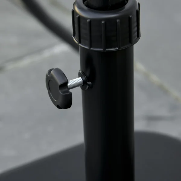 Zonneschermstandaard Van Beton 11kg Vierkante Parasolstandaard Voor Zonnescherm 32 38mm Buisdiameter Zwart