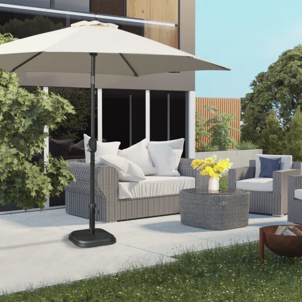 Zonneschermstandaard Van Beton 11kg Vierkante Parasolstandaard Voor Zonnescherm 32 38mm Buisdiameter Zwart