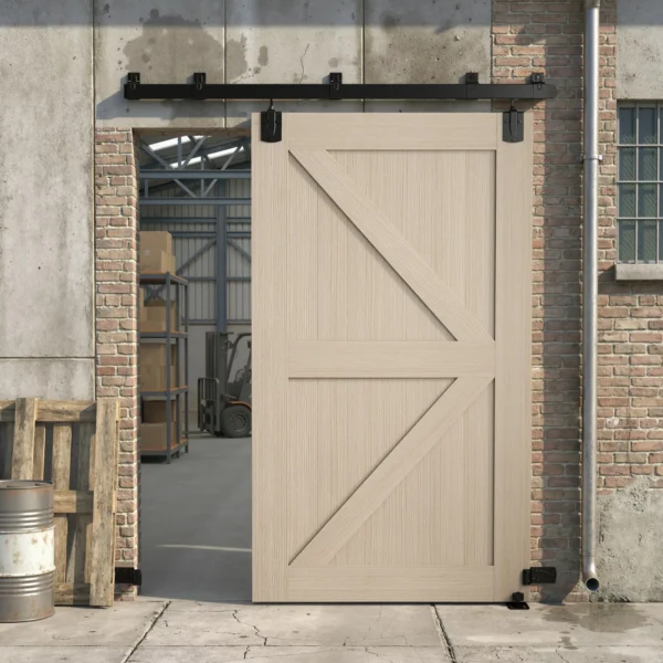 Zwaarlast Schuifdeur Hardware Set 183 Cm Zwart Voor Enkele Deuren