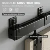 Zwaarlast Schuifdeur Hardware Set 183 Cm Zwart Voor Enkele Deuren