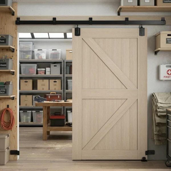 Zwaarlast Schuifdeur Hardware Set 244 Cm Zwart Voor Enkele Deuren