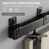 Zwaarlast Schuifdeur Hardware Set 244 Cm Zwart Voor Enkele Deuren
