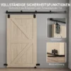 Zwaarlast Schuifdeur Hardware Set 244 Cm Zwart Voor Enkele Deuren