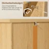 104 Cm Rotan Keukenkast Met 5 laags Plank, 12 Kruidenvakken En Verstelbare Planken, Natuur