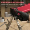 2 delige Set Werkbank Tot 1160 Kg Inklapbaar Zaagbok 7 voudig In Hoogte Verstelbaar 64 81 Cm Steigerbok Van Metaal Met Handvat Rood