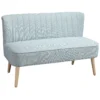 2 zits Bank, Zachte Bekleding, Onderhoudsvriendelijke Hoes, Tot 220 Kg, 117 X 56,5 X 77 Cm, Lichtgroen