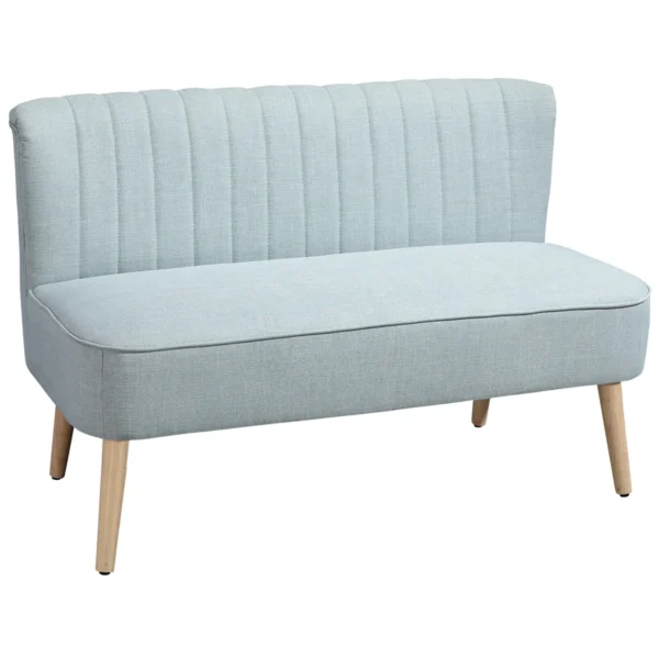 2 zits Bank, Zachte Bekleding, Onderhoudsvriendelijke Hoes, Tot 220 Kg, 117 X 56,5 X 77 Cm, Lichtgroen