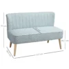 2 zits Bank, Zachte Bekleding, Onderhoudsvriendelijke Hoes, Tot 220 Kg, 117 X 56,5 X 77 Cm, Lichtgroen