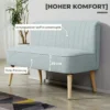 2 zits Bank, Zachte Bekleding, Onderhoudsvriendelijke Hoes, Tot 220 Kg, 117 X 56,5 X 77 Cm, Lichtgroen