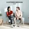 2 zits Bank, Zachte Bekleding, Onderhoudsvriendelijke Hoes, Tot 220 Kg, 117 X 56,5 X 77 Cm, Lichtgroen