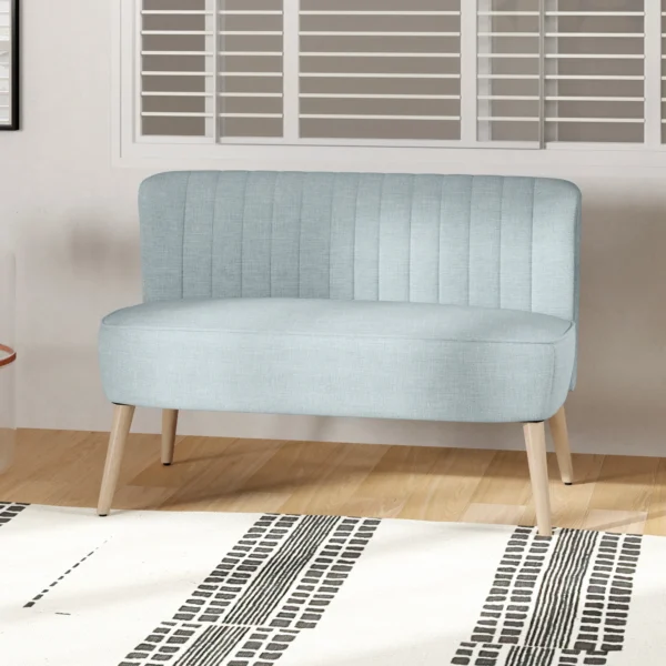 2 zits Bank, Zachte Bekleding, Onderhoudsvriendelijke Hoes, Tot 220 Kg, 117 X 56,5 X 77 Cm, Lichtgroen