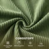 2 zitsbank, 134 Cm Corduroy Bank Met Pocketveren, Dikke Rugleuning, Houten Latten Accent, Groen