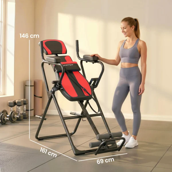 3 in 1 Inversiebank Inversietafel Met 3 Inversiehoeken Push up & Pull up Bars Hoofdsteun