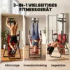 3 in 1 Inversiebank Inversietafel Met 3 Inversiehoeken Push up & Pull up Bars Hoofdsteun