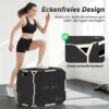 3 in 1 Plyo Box, Sprungbox Met Handvatopeningen, Voor Thuisfitness En Outdoor Workouts, 3 Spronghoogtes, Hout, Zwart