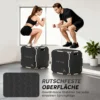 3 in 1 Plyo Box, Sprungbox Met Handvatopeningen, Voor Thuisfitness En Outdoor Workouts, 3 Spronghoogtes, Hout, Zwart