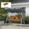 4 delige Set Zitkussens, 150x50 Cm Waterafstotend Stoelkussen Met Bindlinten, 10cm Dik Bruin