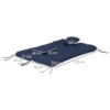 4 delige Set Zitkussens, 150x50 Cm Waterafstotend Stoelkussen Met Bindlinten, 10cm Dik Marineblauw