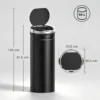 50 L Sensor Vuilnisbak, Automatische Afvalbak, Roestvrij Keukenemmer Met Infraroodsensor, Voor Keuken, Eetkamer