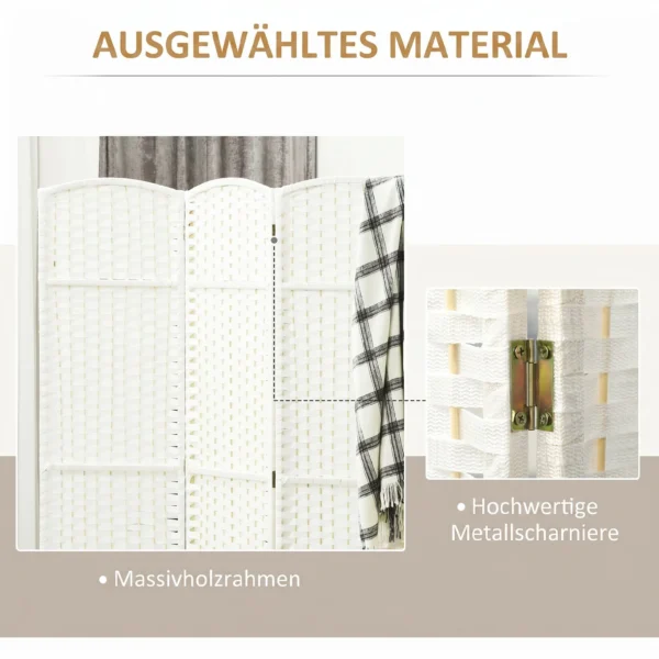 8 delige Kamerverdeler, Opvouwbare Privacy Scherm, Privacy Wand Voor Woonkamer, Slaapkamer, Thuiskantoor, Wit