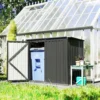 Afvalcontainerbox Voor 2 Containers Afsluitbare Afvalcontainerbekleding Met Opklapbaar Deksel Donkergrijs