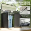 Afvalcontainerbox Voor 2 Containers Afsluitbare Afvalcontainerbekleding Met Opklapbaar Deksel Donkergrijs